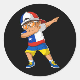 Half Chilean Half Ukrainian Boy Kid Chile Ukraine Classic Round Sticker