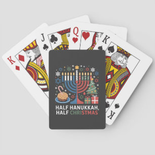 Half Christmas Half Hanukkah Christmukkah Funny  Playing Cards
