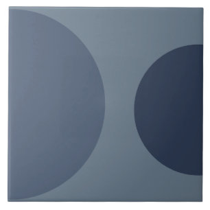 Half Circle Pattern Modern Blue Geometric Ceramic Tile