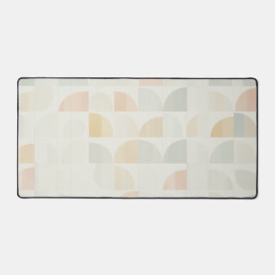Half circle variations in neutral colours desk mat