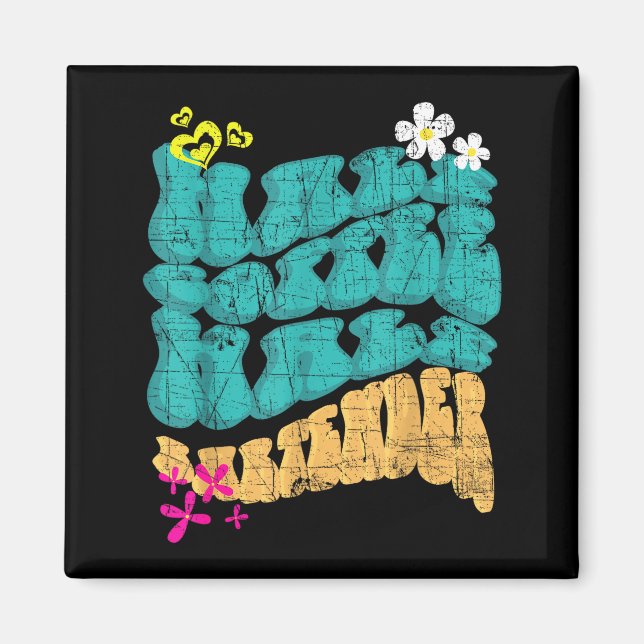 Half coffee half bartender coffee lover distressed magnet (Front)