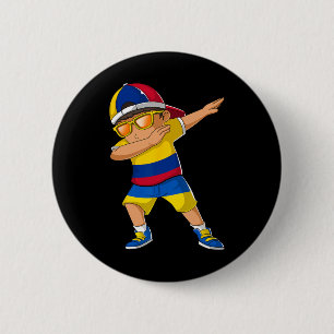 Half Colombian Half Ukrainian Boy Colombia Ukraine 6 Cm Round Badge