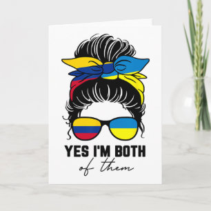 Half Colombian Half Ukrainian Girl Colombia Ukrain Card