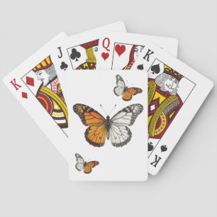 Half-Colour Monarch Butterfly Art Playing Cards