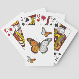Half-Colour Monarch Butterfly Art Playing Cards
