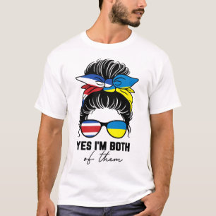 Half Costa Rican Half Ukrainian Girl Costa Rica Uk T-Shirt
