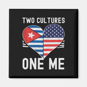 Half Cuban Half American Usa Flag Cuba America Magnet