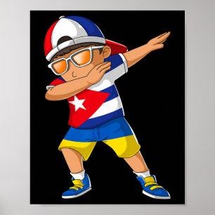 Half Cubyn Half Ukrainian Boy Kid Cuby Ukraine Fla Poster