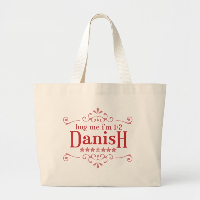 Half Danish Large Tote Bag (Front)
