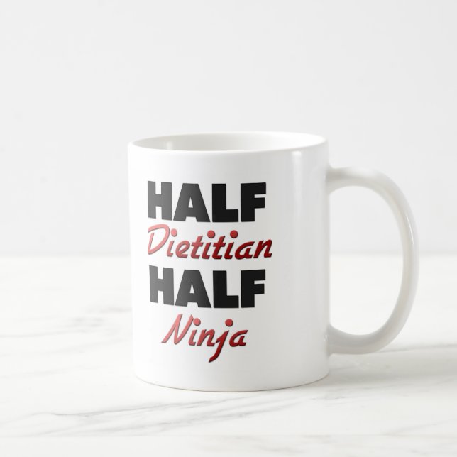 Half Dietician Half Ninja Coffee Mug (Right)