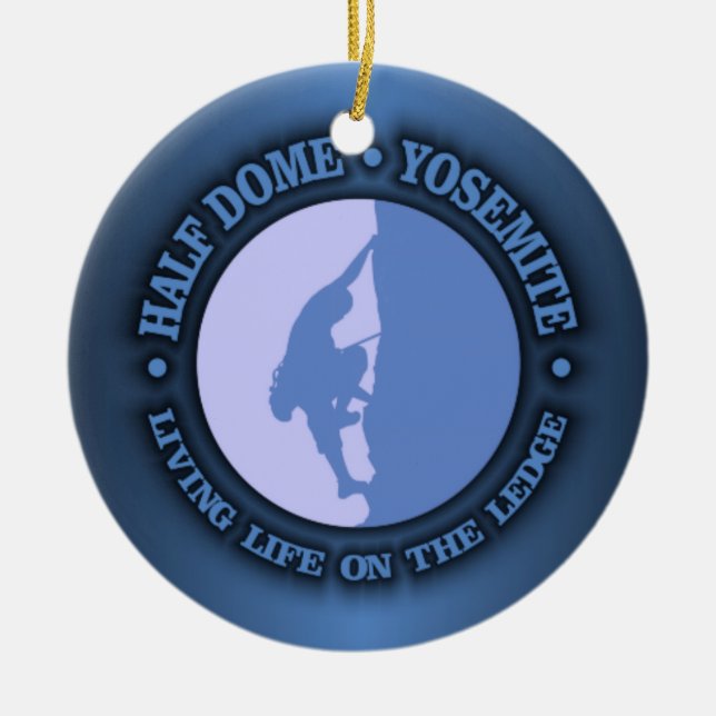 Half Dome 2 Ceramic Tree Decoration (Front)