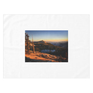 Half Dome and Clouds Rest at Sunset - Yosemite Tablecloth