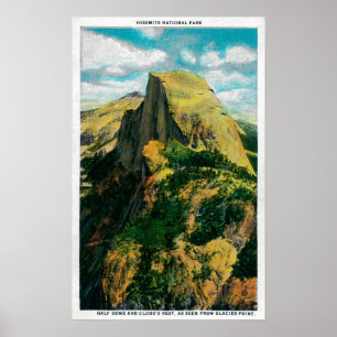 Half Dome and Cloud's Rest from Glacier Point Poster