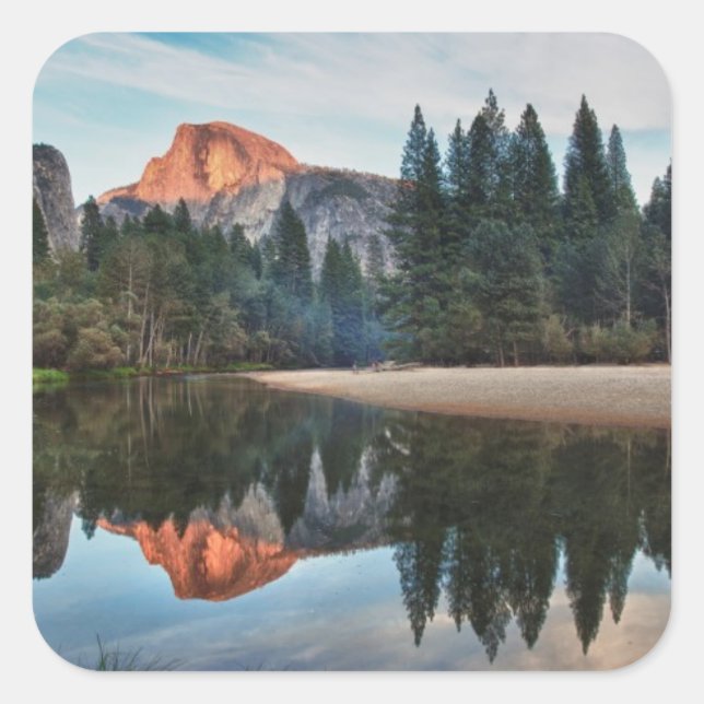 Half Dome and Merced Square Sticker (Front)