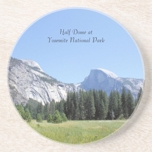 Half dome at yosemite national park photo coaster (Front)