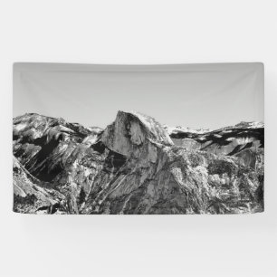 Half Dome Black and White Banner