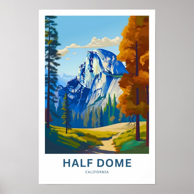 Half Dome California Travel Print (Front)