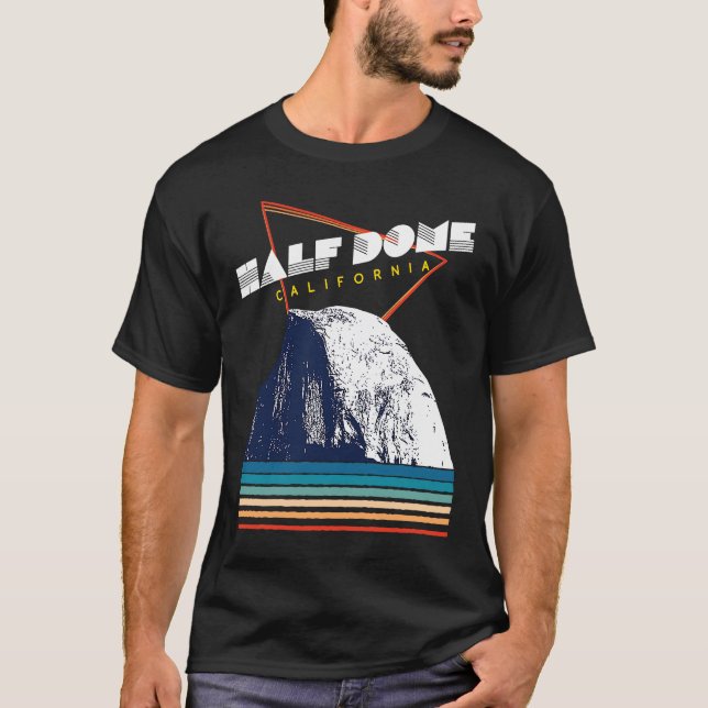 Half Dome California  USA 1980s Retro T-Shirt (Front)