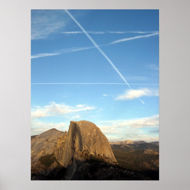 Half Dome Contrails Poster (Front)