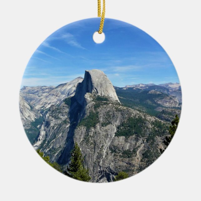 Half Dome from Glacier Point, Yosemite, CA Ceramic Ornament (Front)