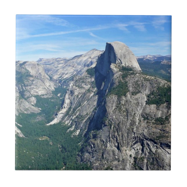 Half Dome from Glacier Point, Yosemite, CA Ceramic Tile (Front)