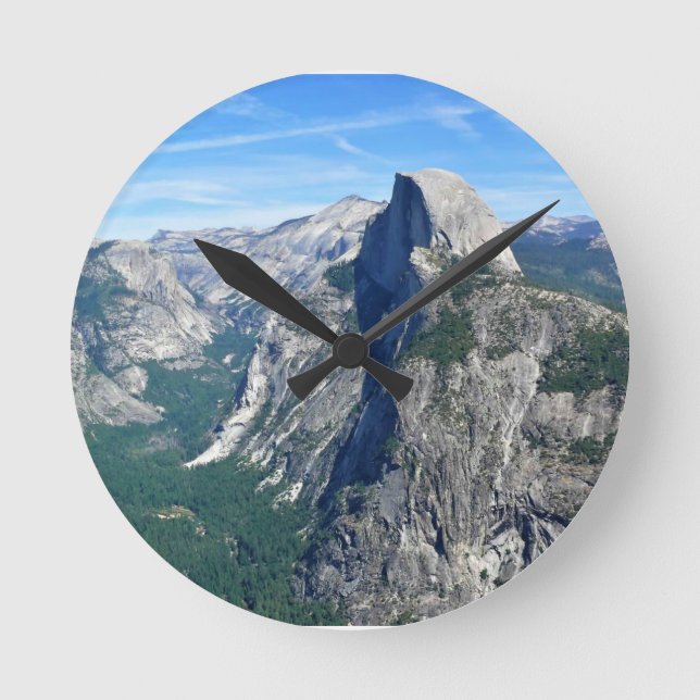 Half Dome from Glacier Point, Yosemite, CA Round Clock (Front)