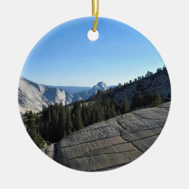 Half Dome from Olmstead Point, Yosemite, CA Ceramic Ornament (Front)