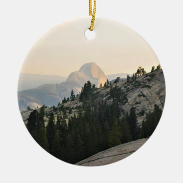 Half Dome from Olmstead Point, Yosemite, CA Ceramic Ornament (Front)