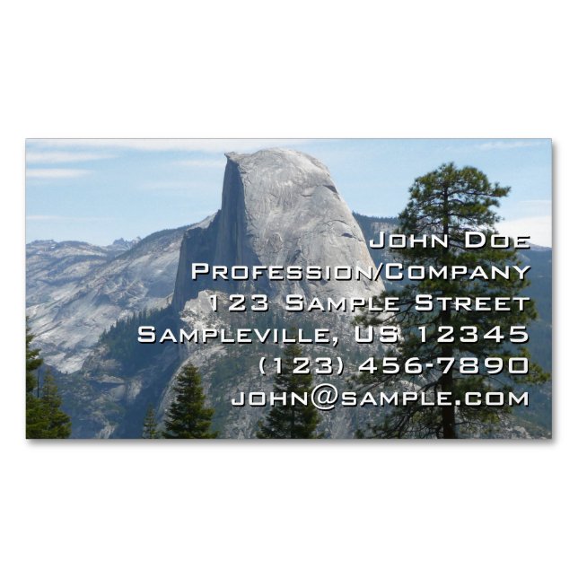Half Dome from Panorama Trail I Magnetic Business Card (Front)