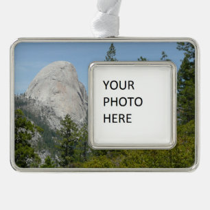 Half Dome from Panorama Trail II Silver Plated Framed Ornament