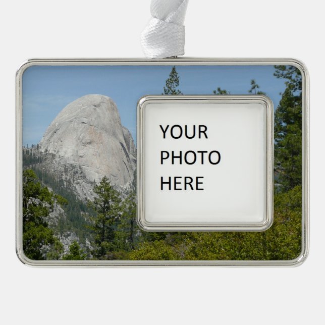Half Dome from Panorama Trail II Silver Plated Framed Ornament (Front)
