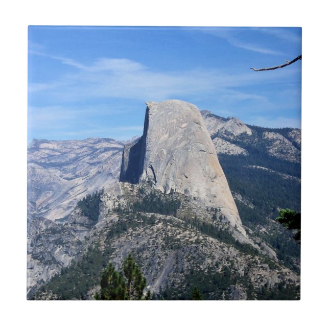 Half Dome from Washburn Point, Yosemite, CA Ceramic Tile (Front)