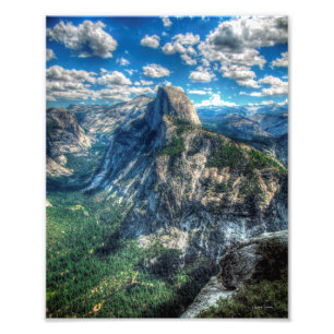 Half Dome HDR Portrait Photo Print