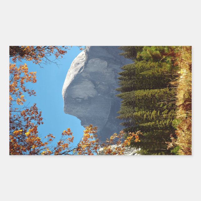 Half Dome in Autumn - Yosemite National Park Rectangular Sticker (Front)