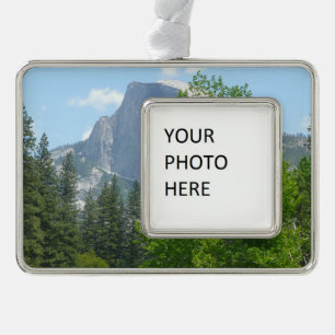 Half Dome in Summer from Yosemite National Park Silver Plated Framed Ornament