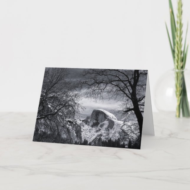 Half Dome in Winter | Yosemite Valley Card (Front)