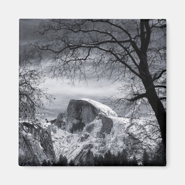 Half Dome in Winter | Yosemite Valley Magnet (Front)