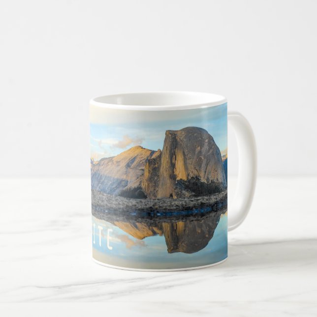 Half Dome Mountain Yosemite National Park Custom Coffee Mug (Front Right)