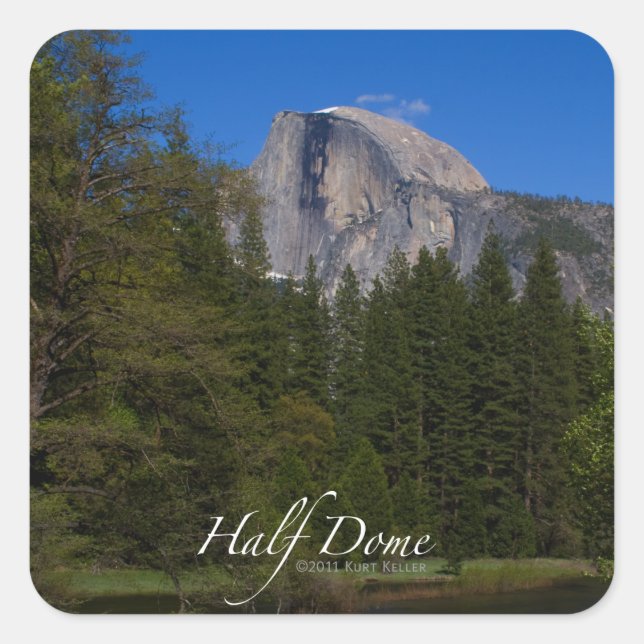 Half Dome Square Sticker (Front)