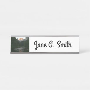 Half Dome Sunset in Yosemite National Park Desk Name Plate