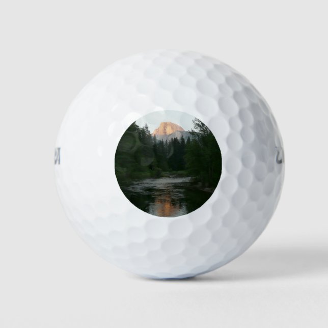 Half Dome Sunset in Yosemite National Park Golf Balls (Front)