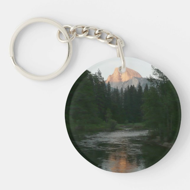 Half Dome Sunset in Yosemite National Park Key Ring (Front)