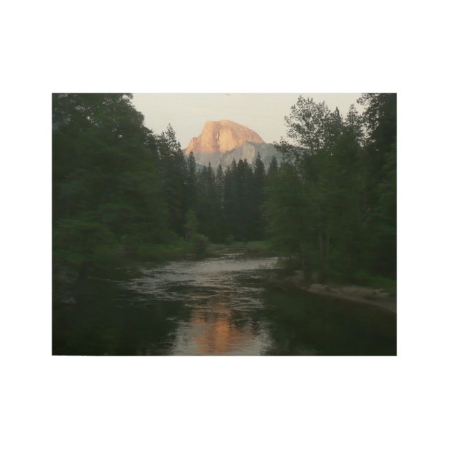 Half Dome Sunset in Yosemite National Park Wood Poster (Front)