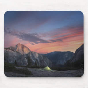 Half Dome Sunset Snow Creek 2 - Yosemite Mouse Pad
