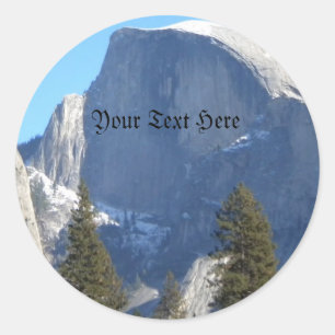 Half Dome Template Classic Round Sticker