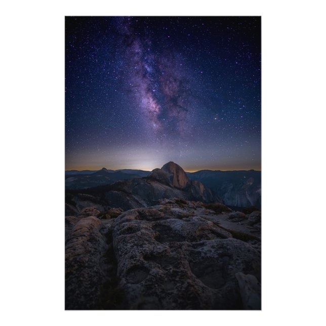 Half Dome under Milky Way Photo Print (Front)