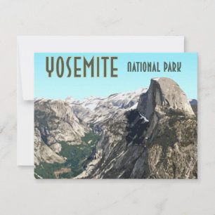 Half Dome Yosemite National Park Vintage Flat Card