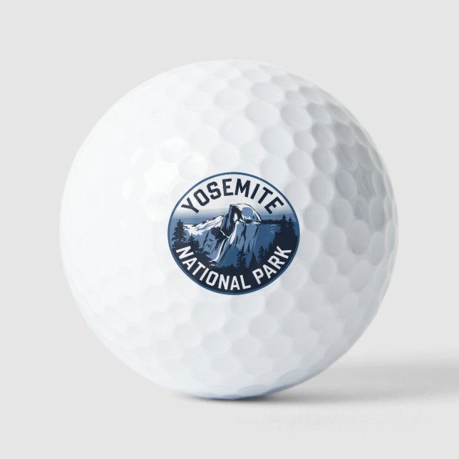 Half Dome Yosemite Round Emblem Golf Balls (Front)