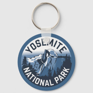 Half Dome Yosemite Round Emblem Key Ring