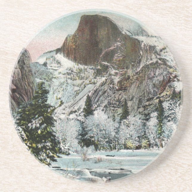 Half Dome, Yosemite Vintage Coaster (Front)